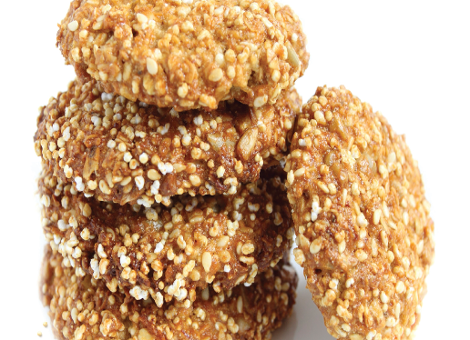 Galletas de trigo con amaranto y fresa deshidratada